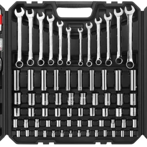248 Pieces Mechanics Tool Set, General Purpose Mixed Sockets and Wrenches, Hand Tool Set Auto Repair Tool Kit with Storage